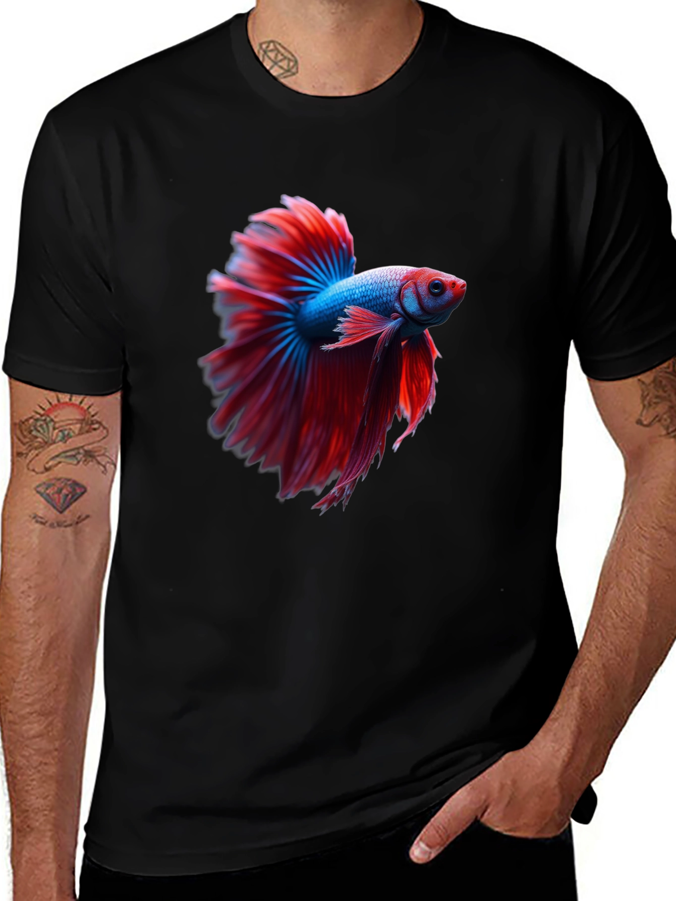 Betta Fish Graphic Tee - Unique Design Stylish & Comfortable