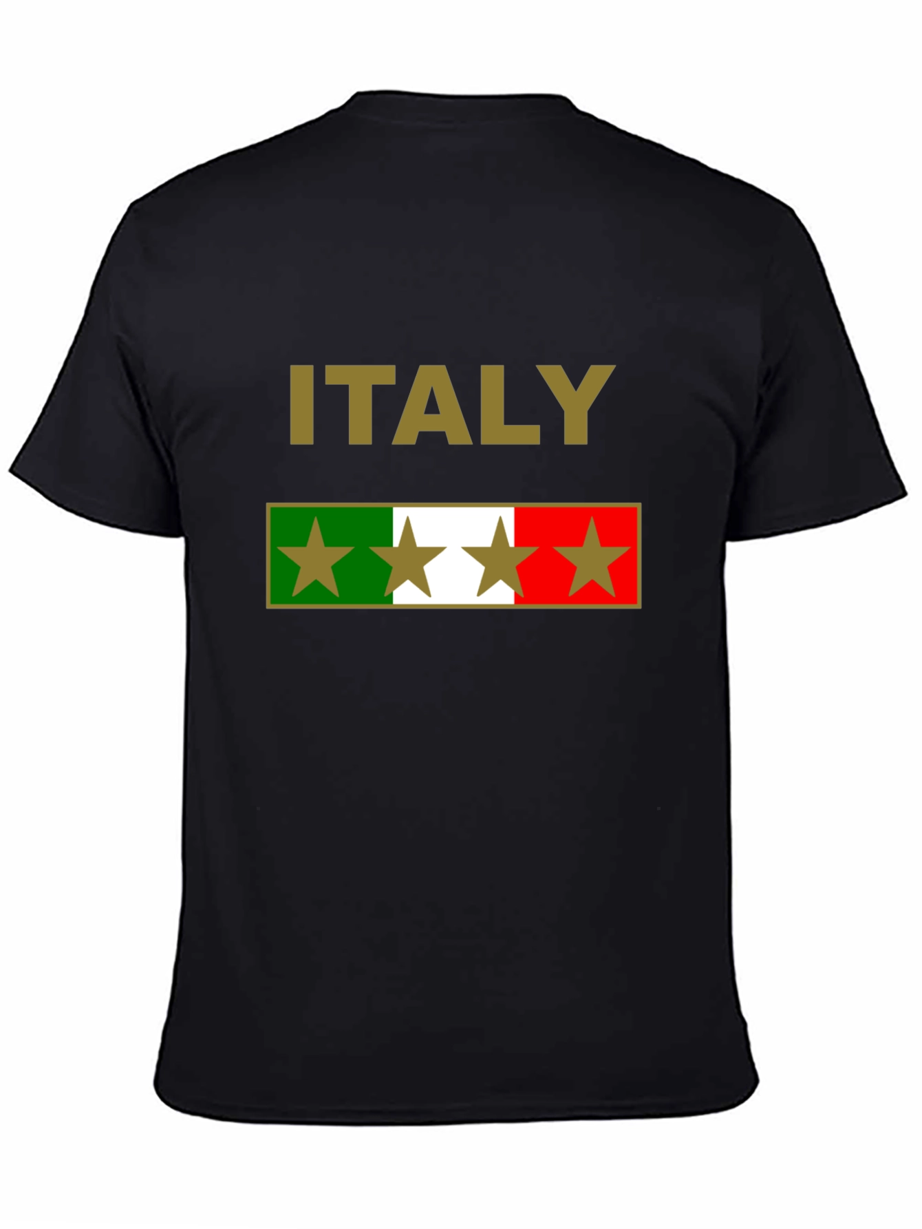 Italy Flag T-Shirt with Stars - Italia Pride Tee