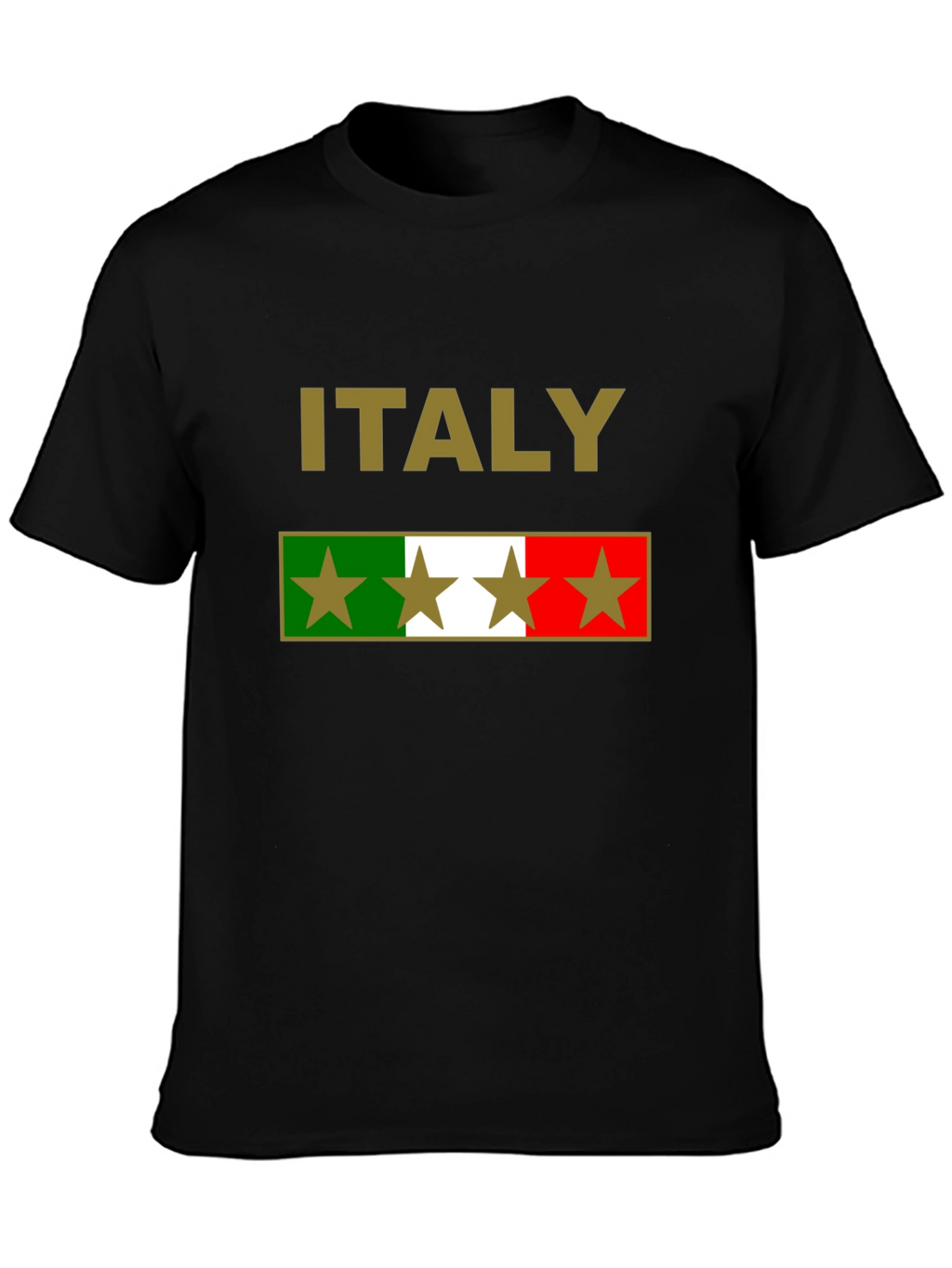 Italy Flag T-Shirt with Stars - Italia Pride Tee