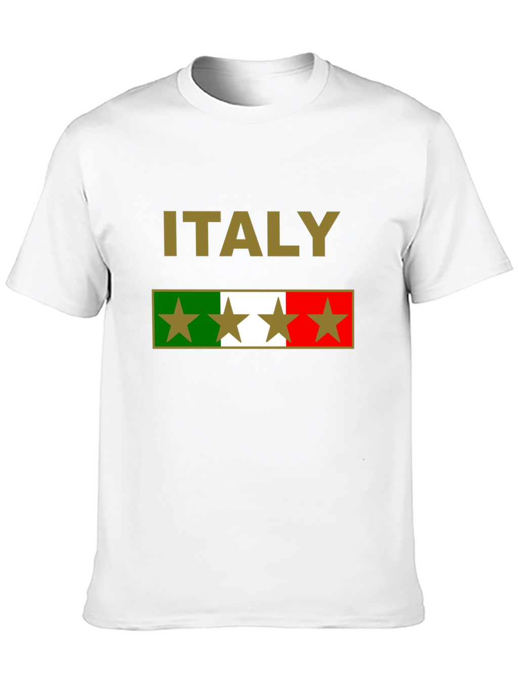 Italy Flag T-Shirt with Stars - Italia Pride Tee