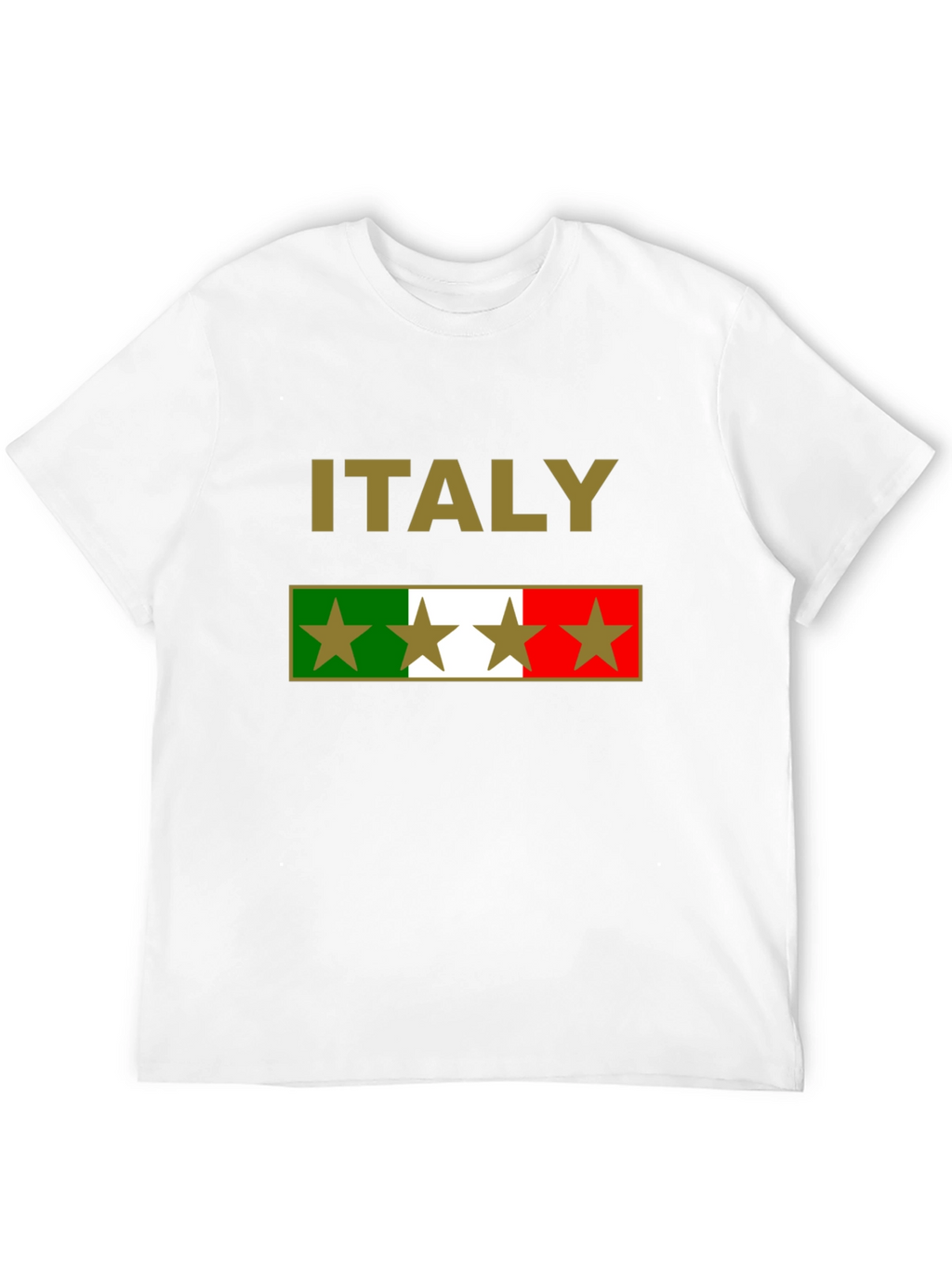 Italy Flag T-Shirt with Stars - Italia Pride Tee