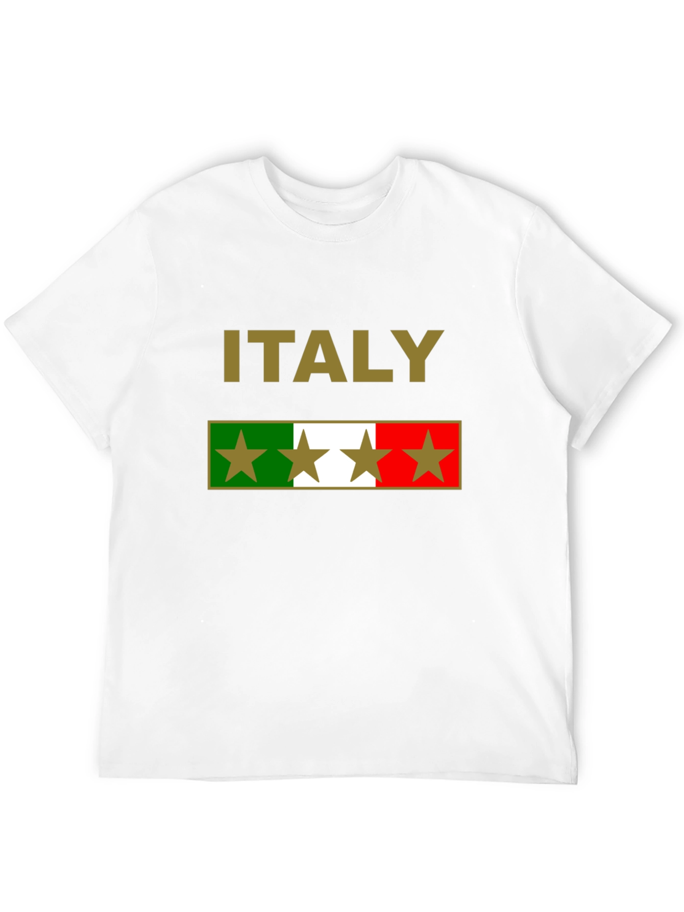 Italy Flag T-Shirt with Stars - Italia Pride Tee