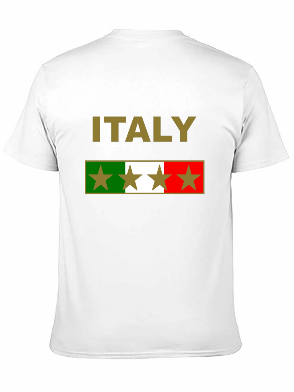 Italy Flag T-Shirt with Stars - Italia Pride Tee