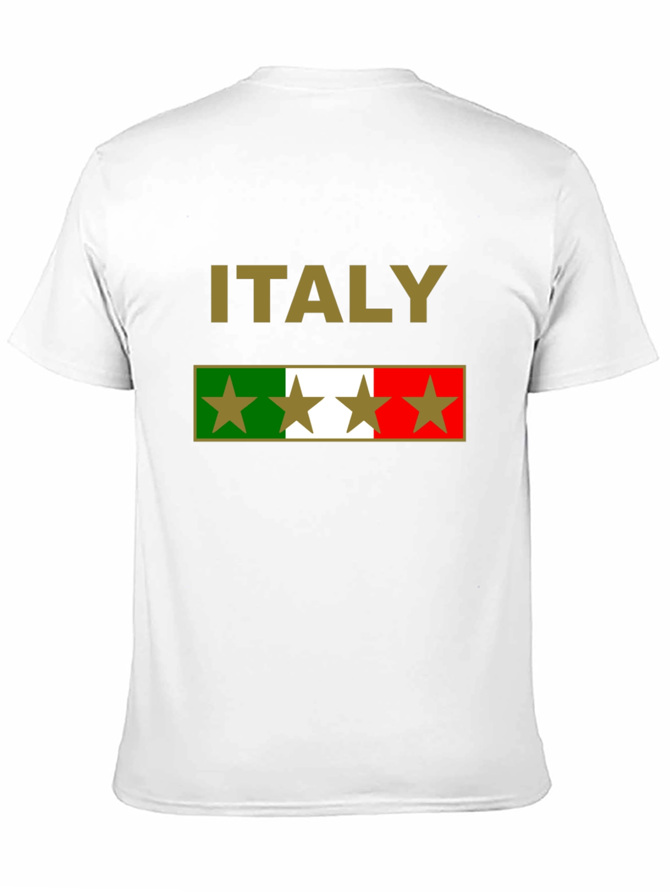 Italy Flag T-Shirt with Stars - Italia Pride Tee