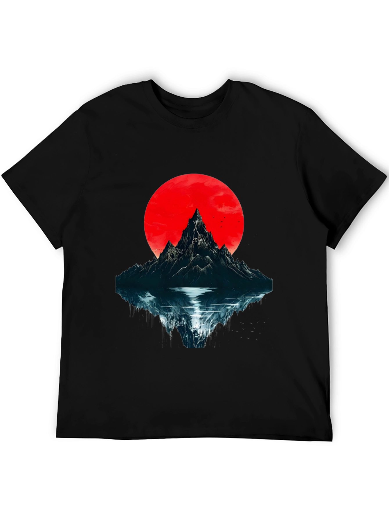 Mountain & Moon Graphic T-Shirt - Black