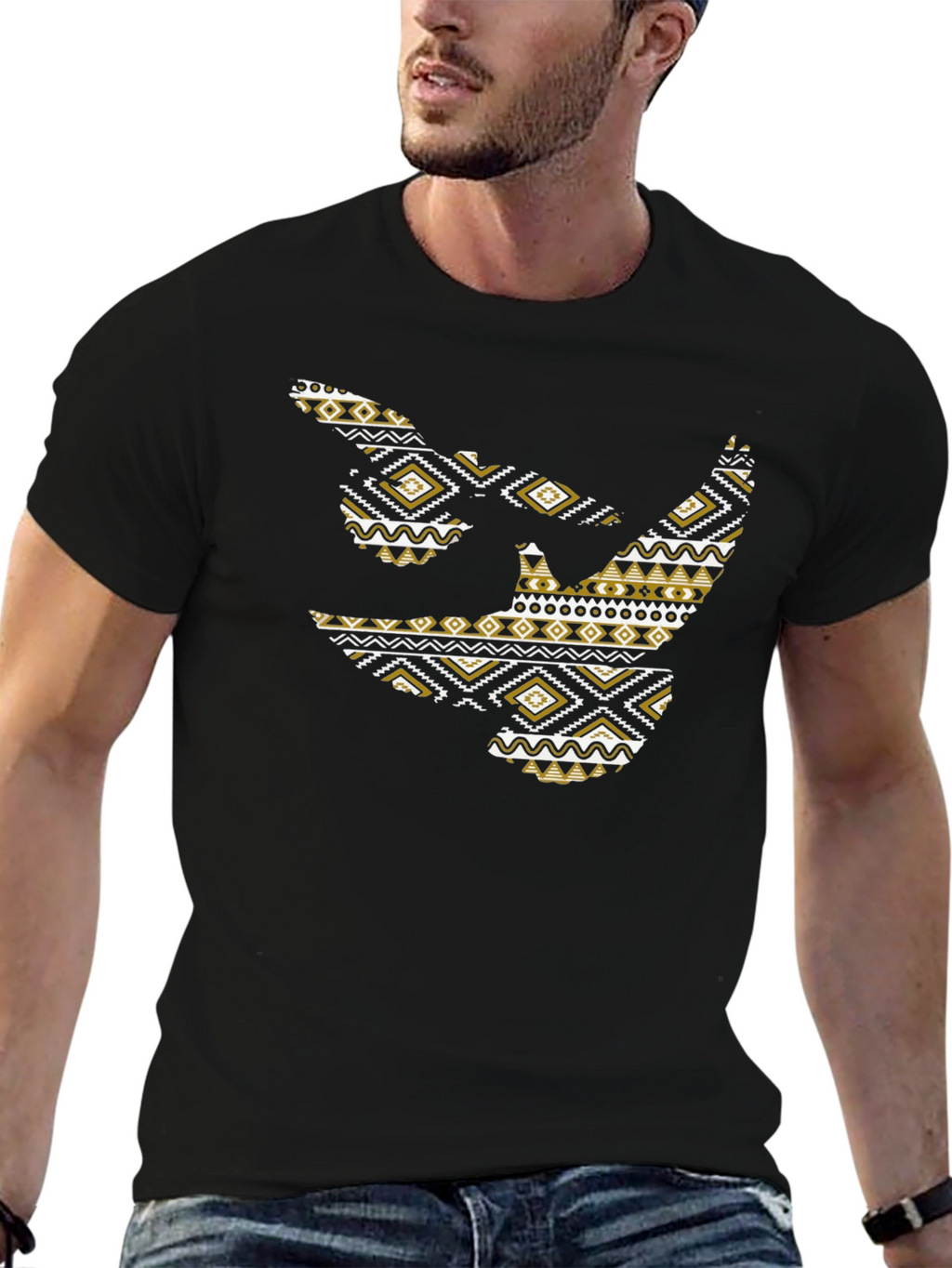 Aztec Rhino Graphic Print Tee
