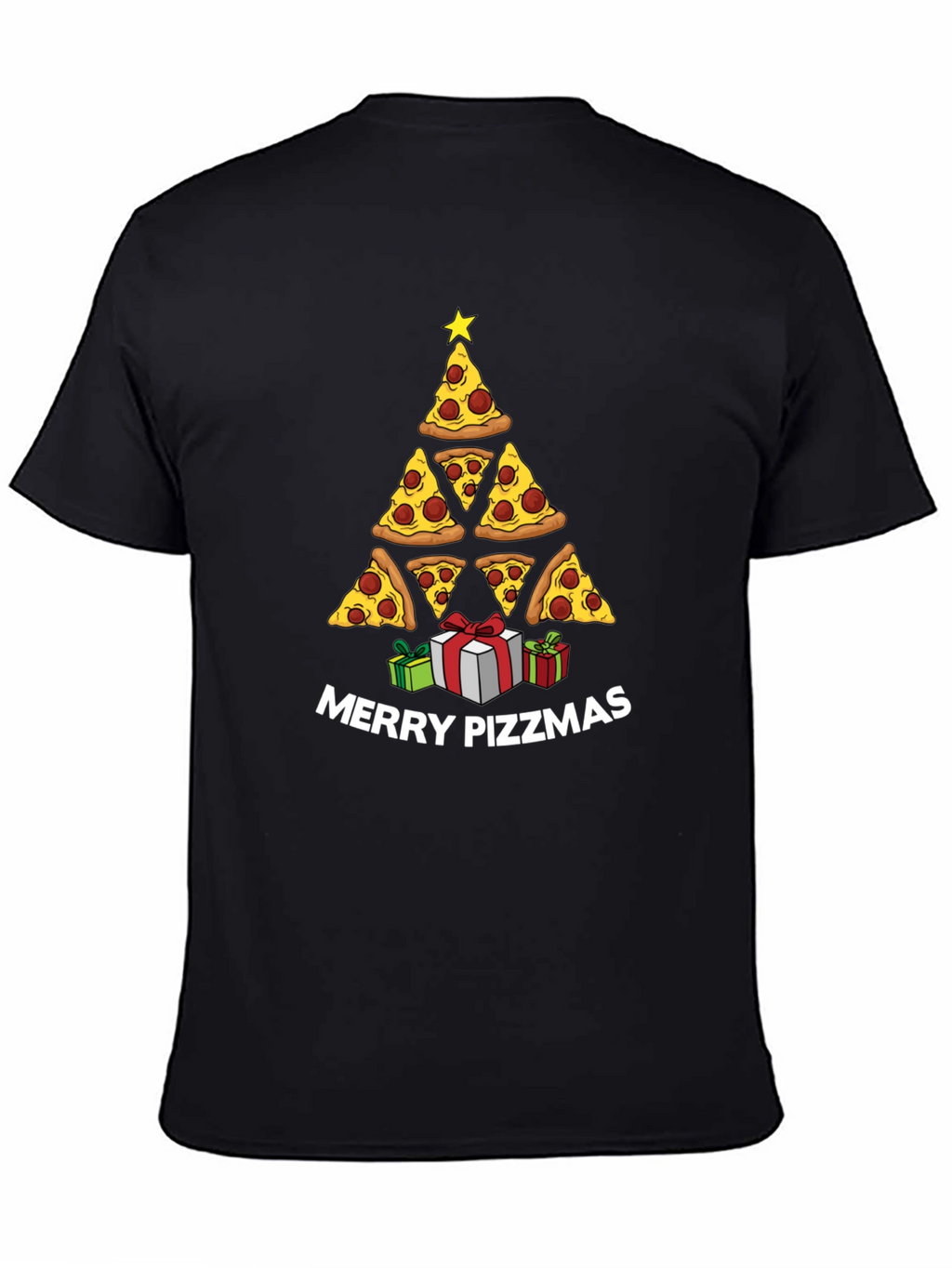 Merry Pizzmas T-Shirt: Pizza Christmas Tree Tee