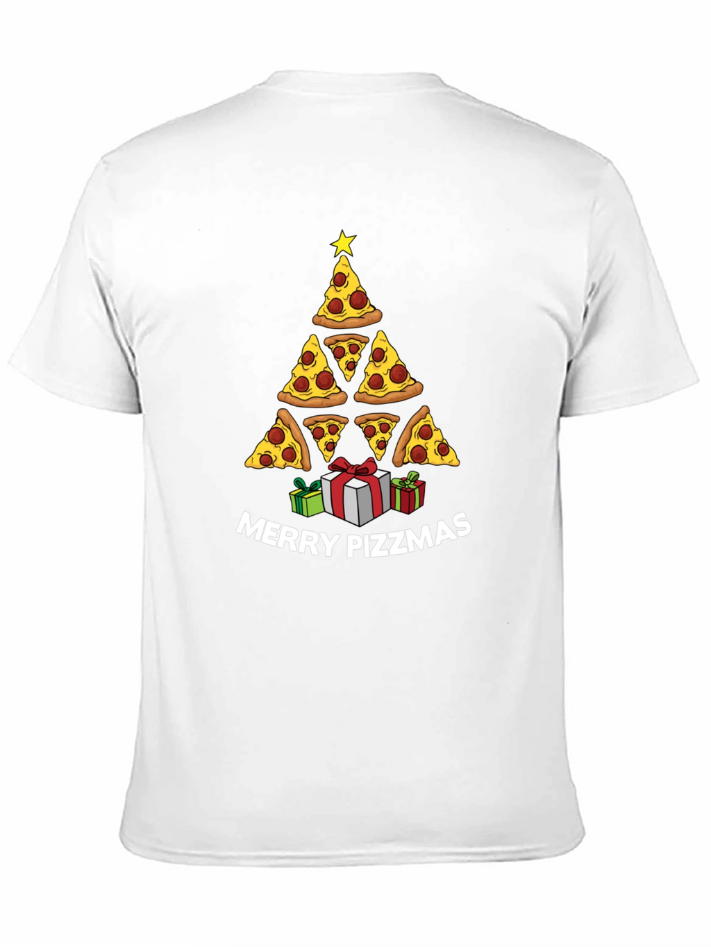 Merry Pizzmas T-Shirt: Pizza Christmas Tree Tee