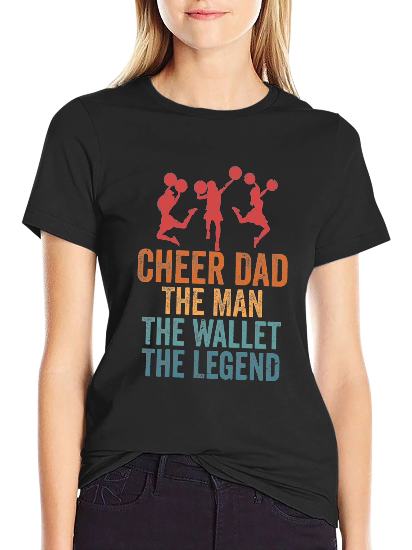 Cheer Dad T-Shirt - The Man The Wallet The Legend