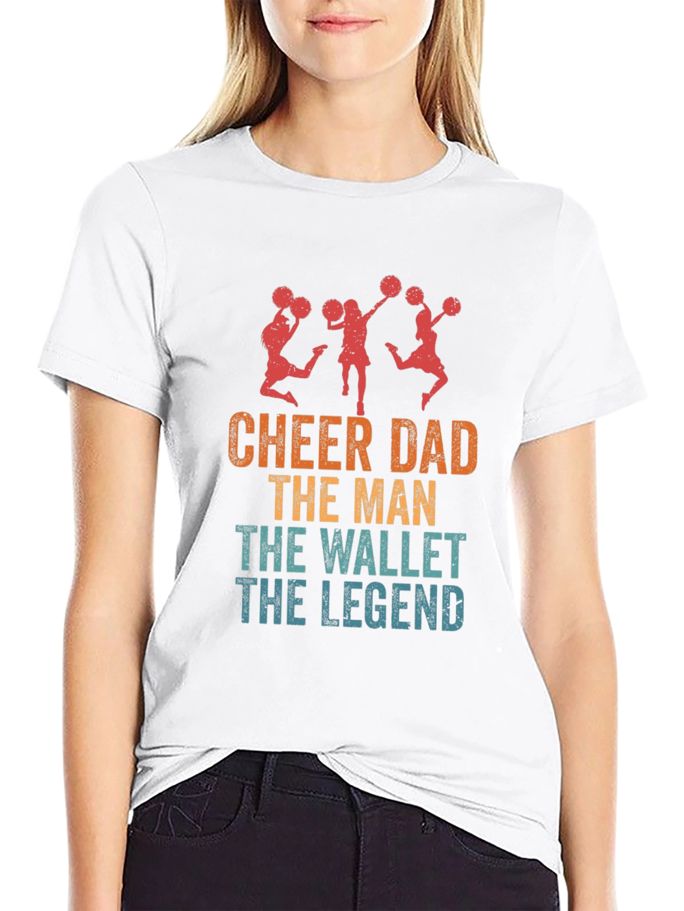 Cheer Dad T-Shirt - The Man The Wallet The Legend
