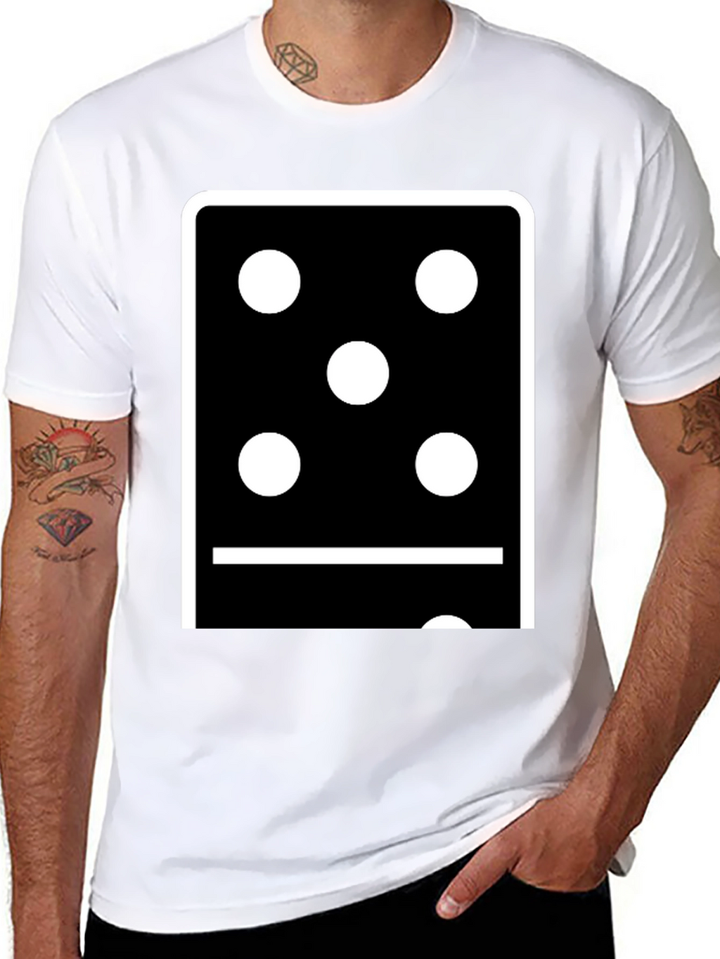 Domino Five-One T-Shirt - Black Cotton Graphic Tee