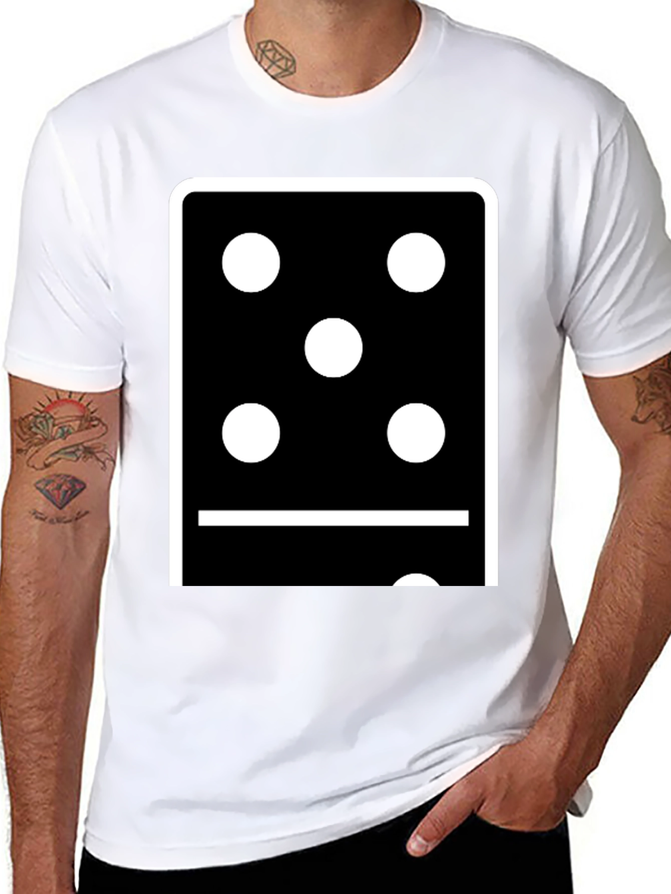 Domino Five-One T-Shirt - Black Cotton Graphic Tee