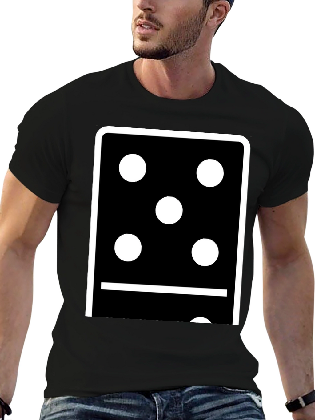Domino Five-One T-Shirt - Black Cotton Graphic Tee