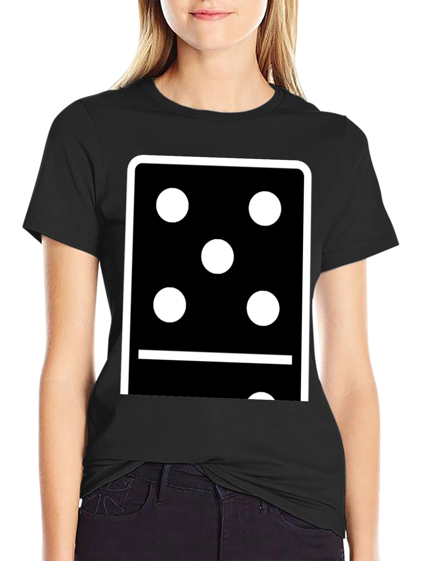Domino Five-One T-Shirt - Black Cotton Graphic Tee