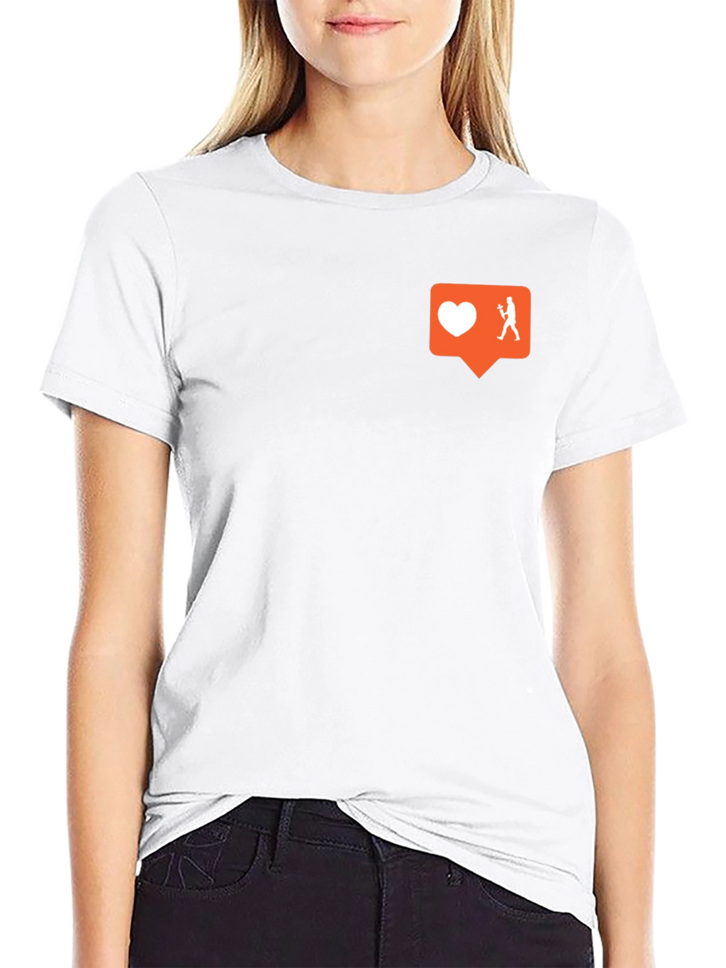 Trendy Black Tee w/ Social Media Graphic