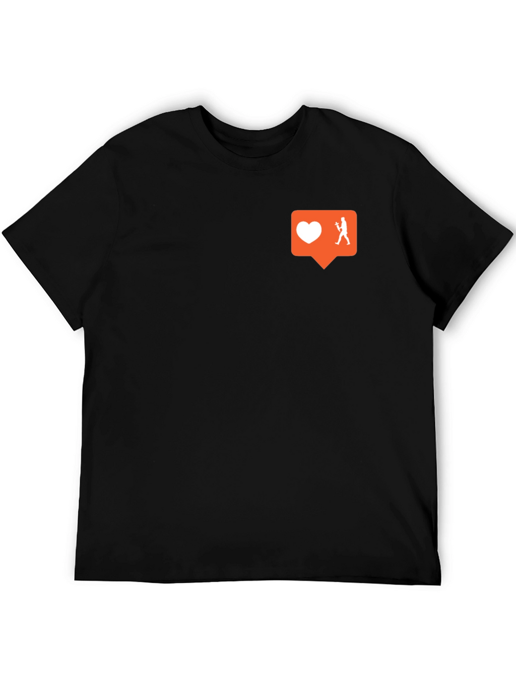 Trendy Black Tee w/ Social Media Graphic