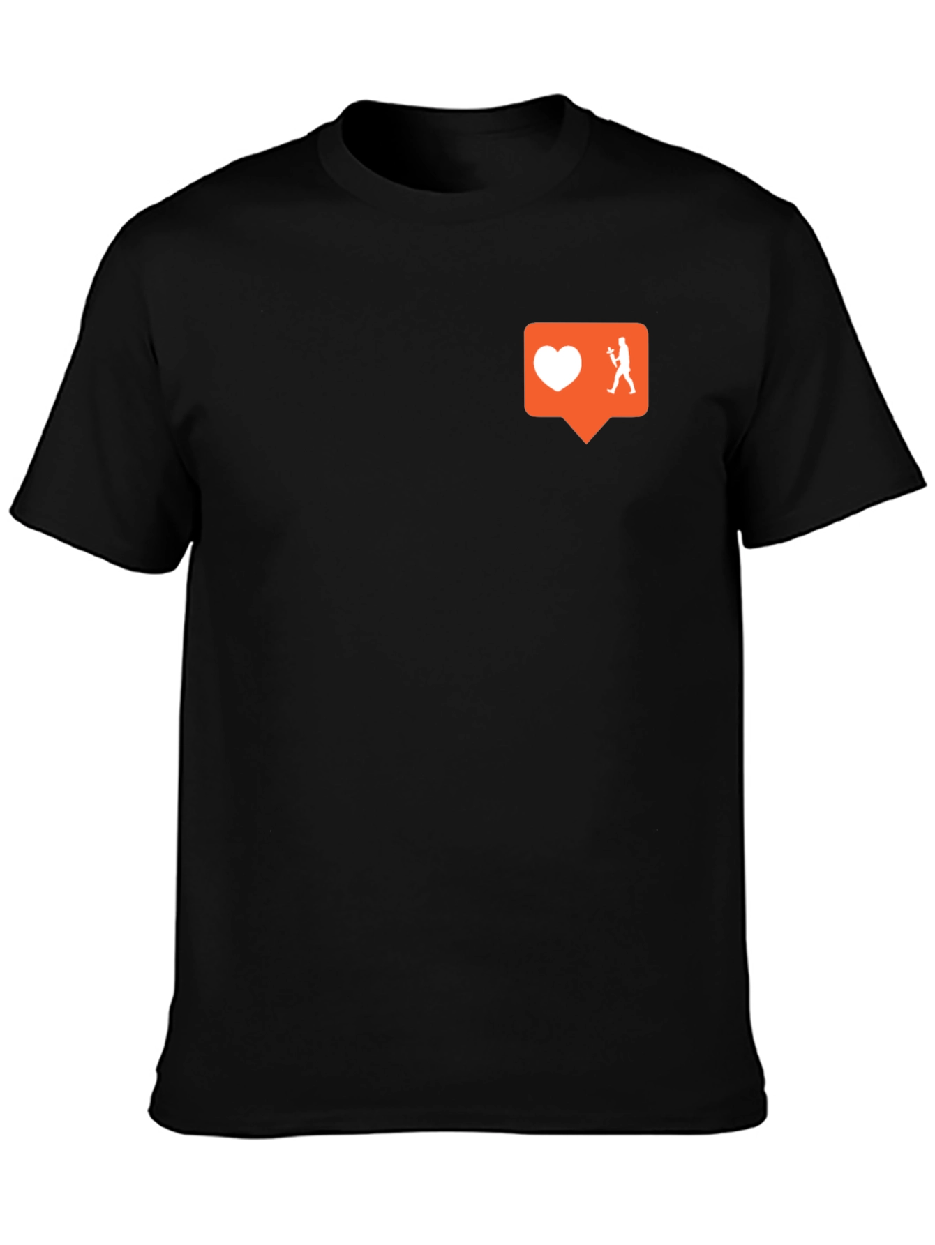 Trendy Black Tee w/ Social Media Graphic