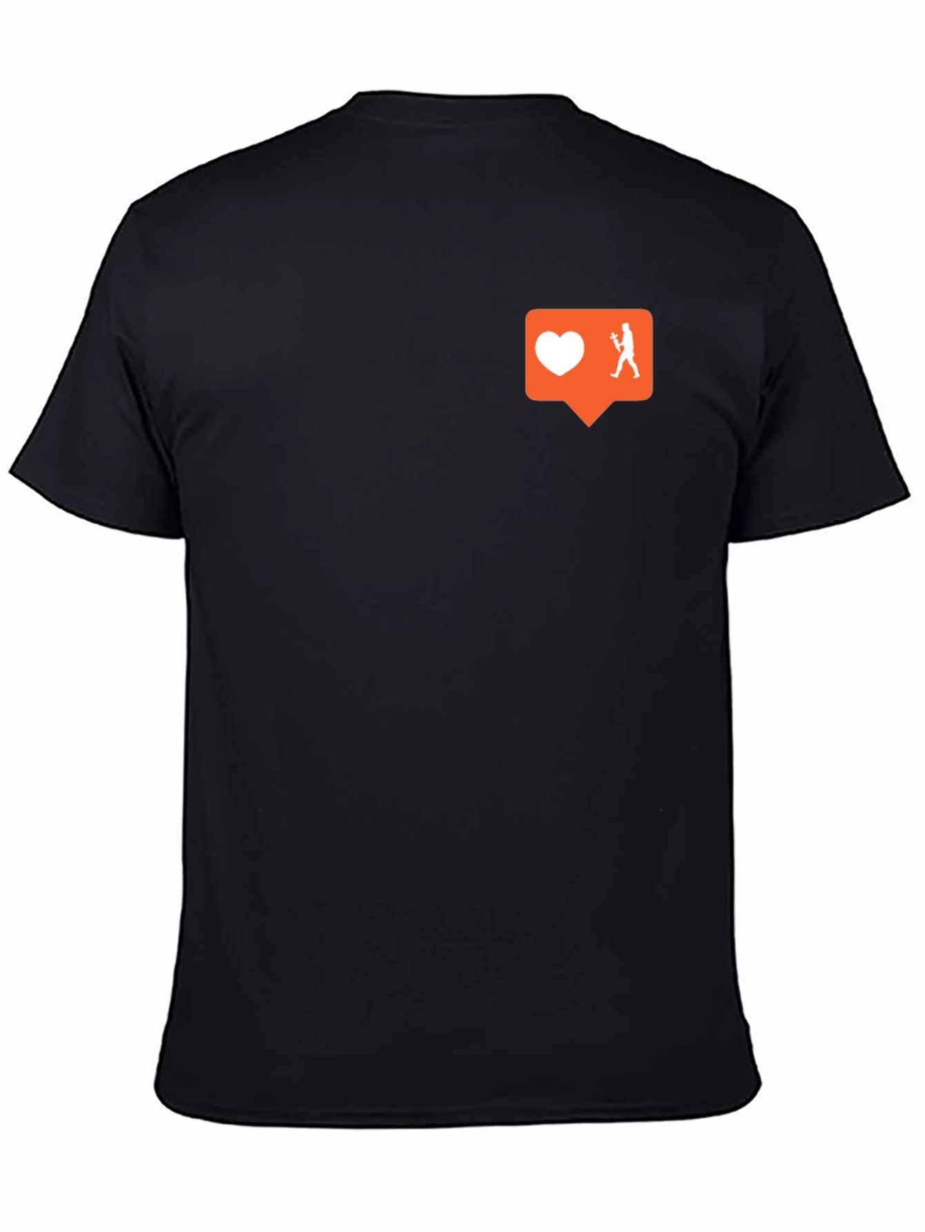 Trendy Black Tee w/ Social Media Graphic