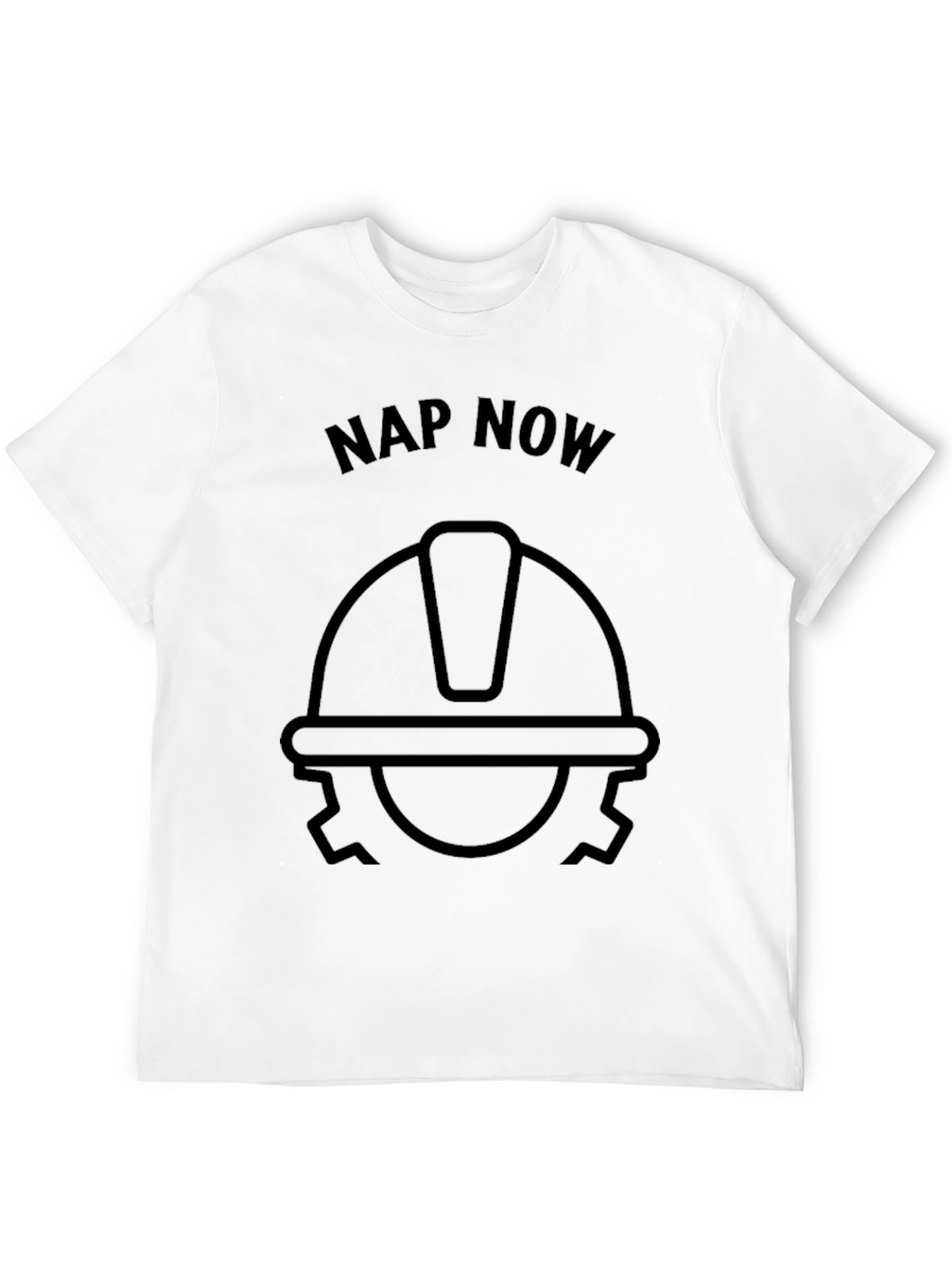 Nap Now Construction Worker Graphic Tee - Black
