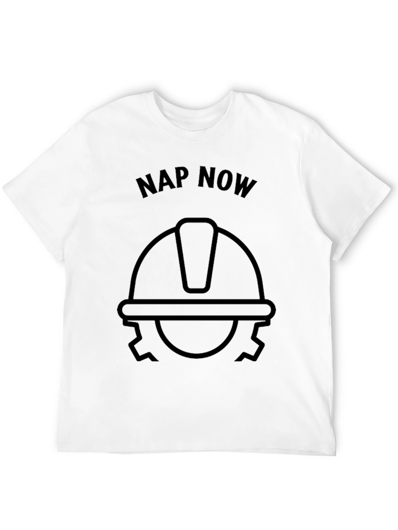 Nap Now Construction Worker Graphic Tee - Black