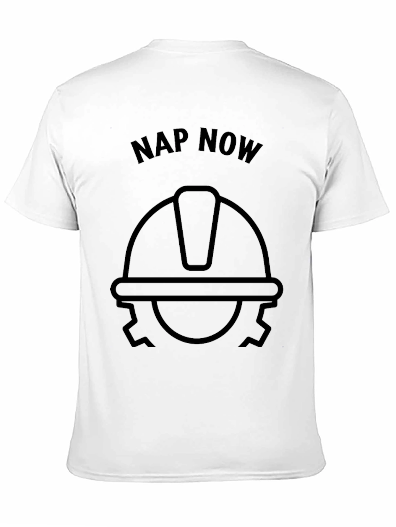 Nap Now Construction Worker Graphic Tee - Black