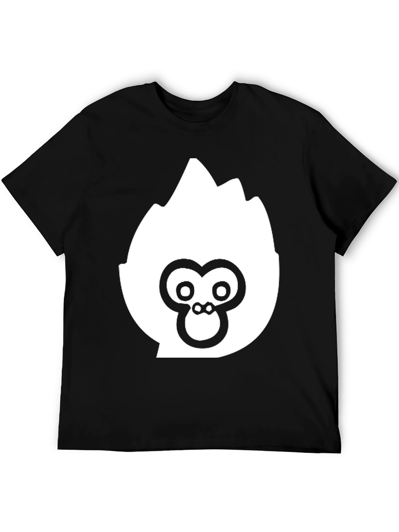 Black T-Shirt with White Ape Logo