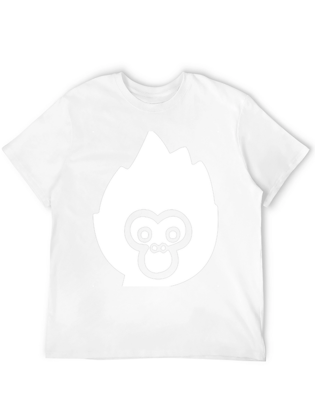 Black T-Shirt with White Ape Logo