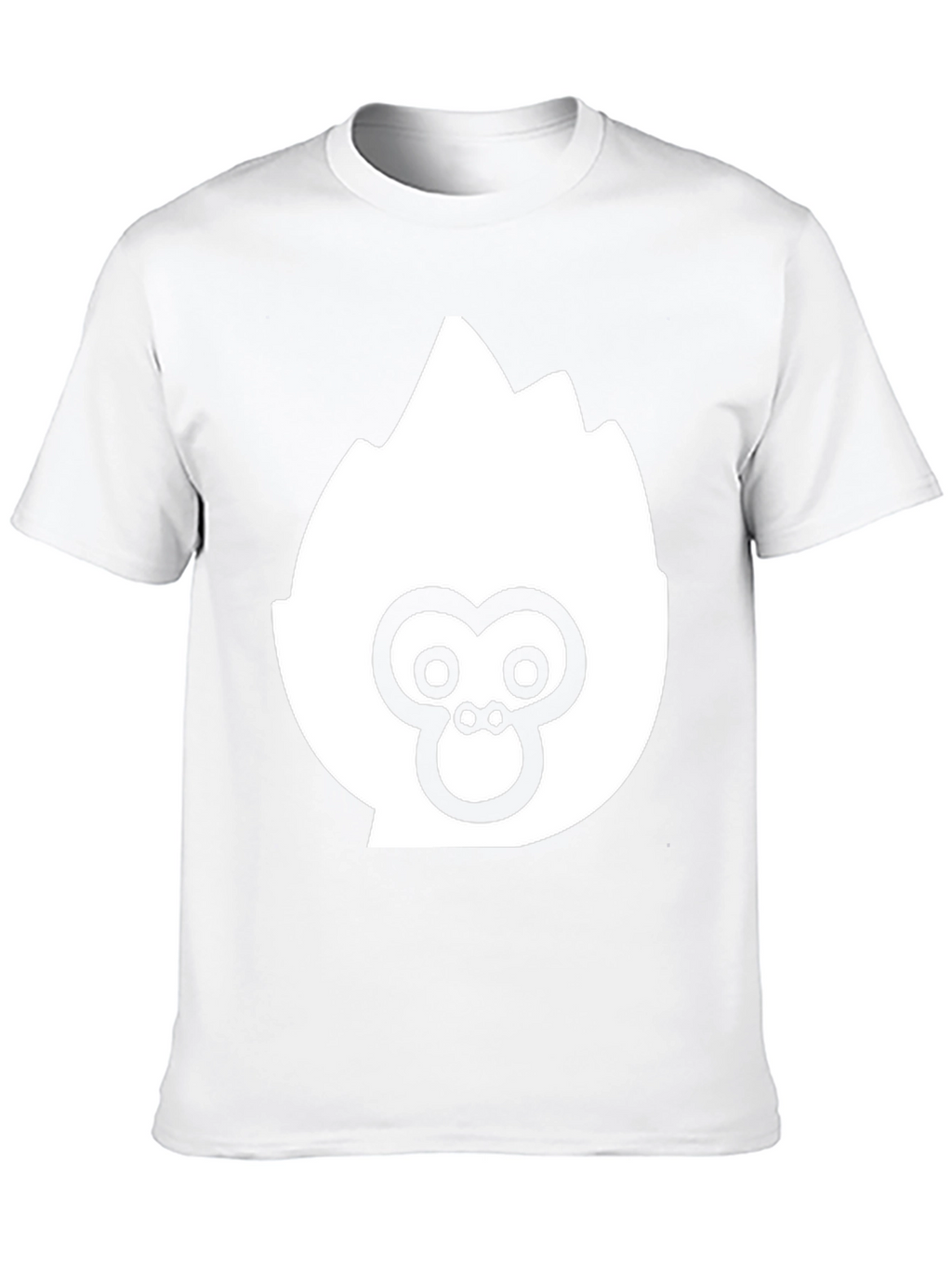 Black T-Shirt with White Ape Logo