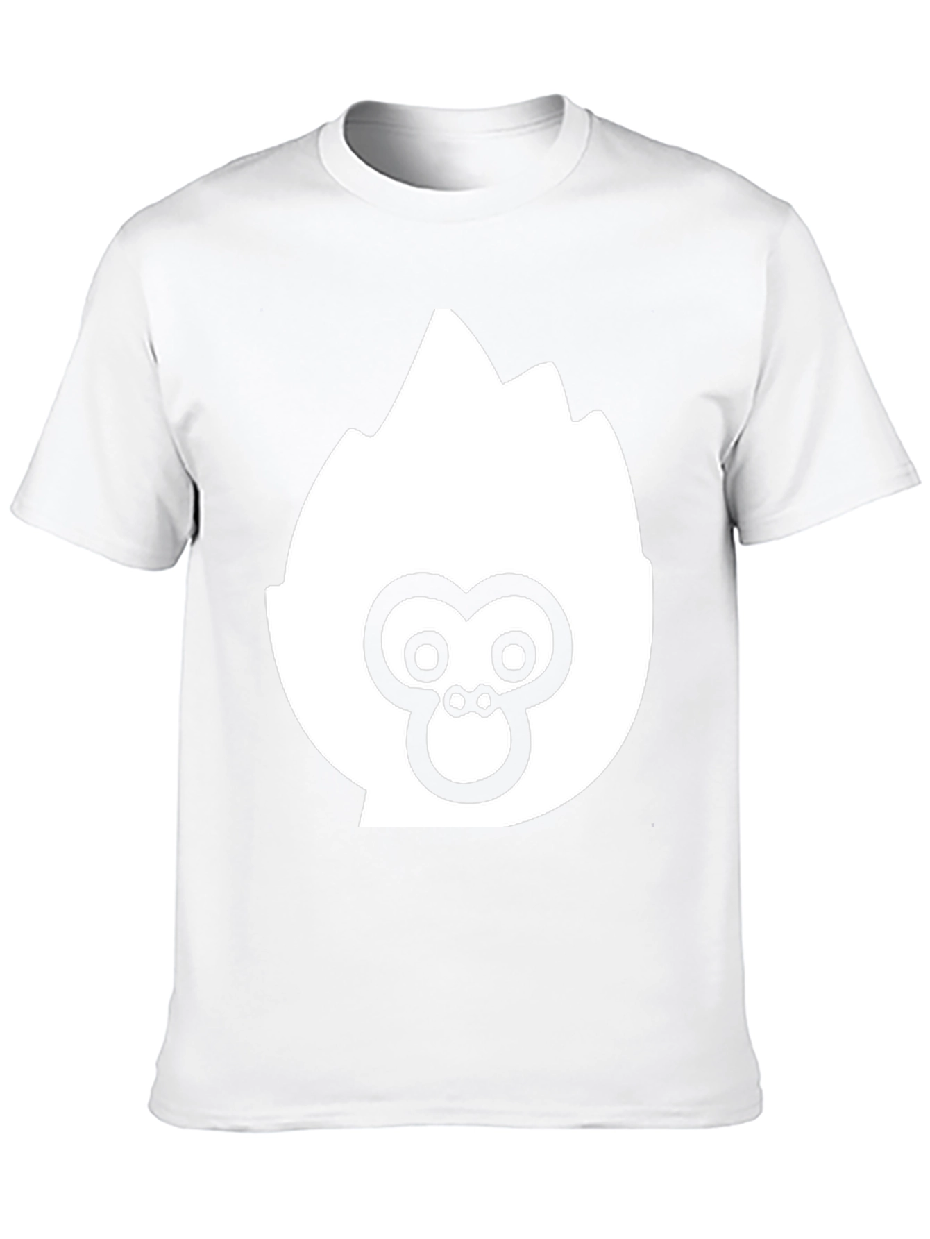 Black T-Shirt with White Ape Logo