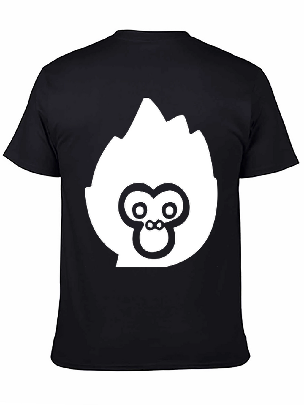 Black T-Shirt with White Ape Logo