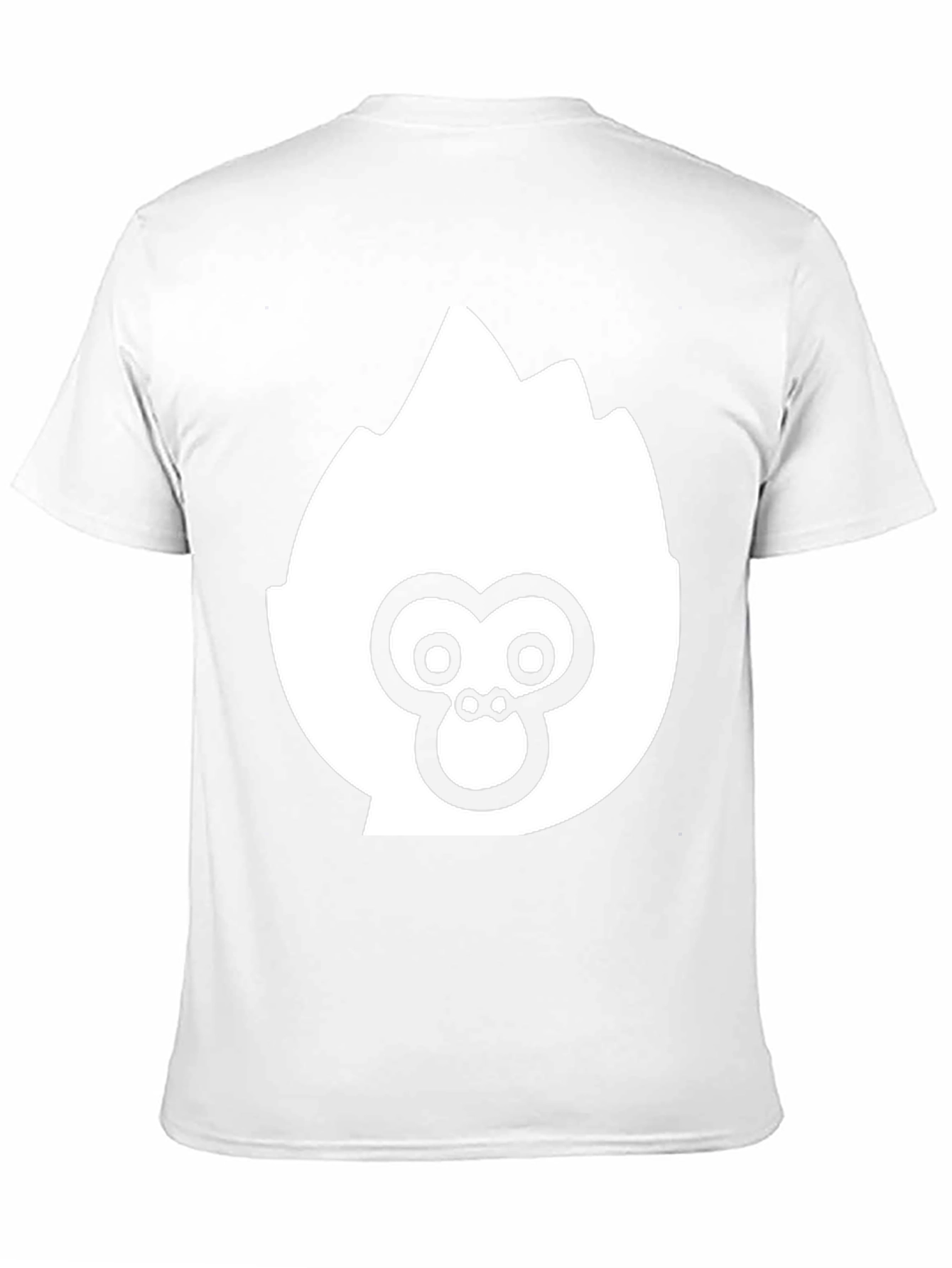 Black T-Shirt with White Ape Logo
