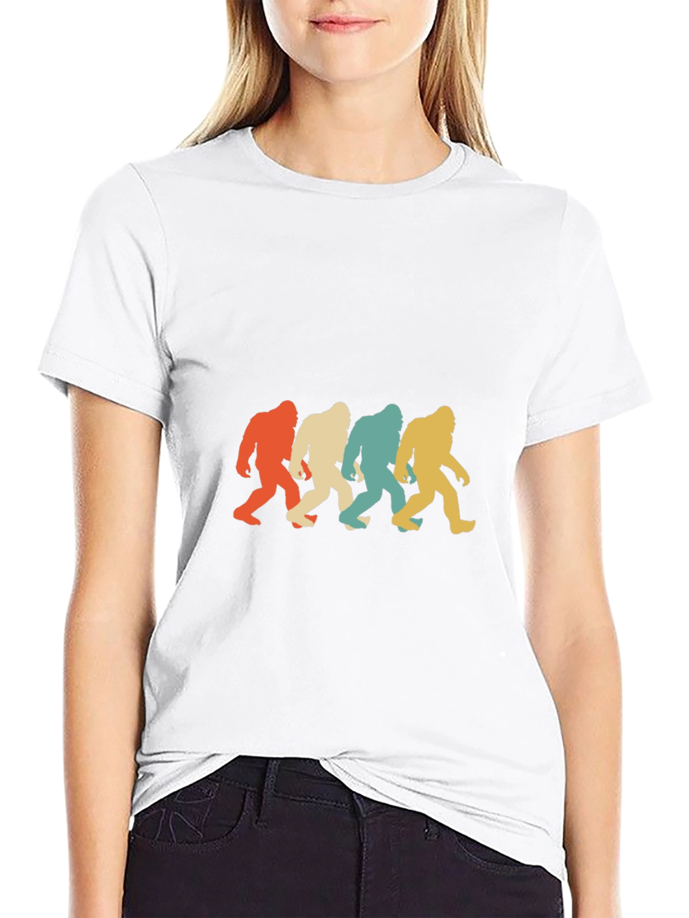 Retro Bigfoot T-Shirt: Sasquatch Silhouette Tee