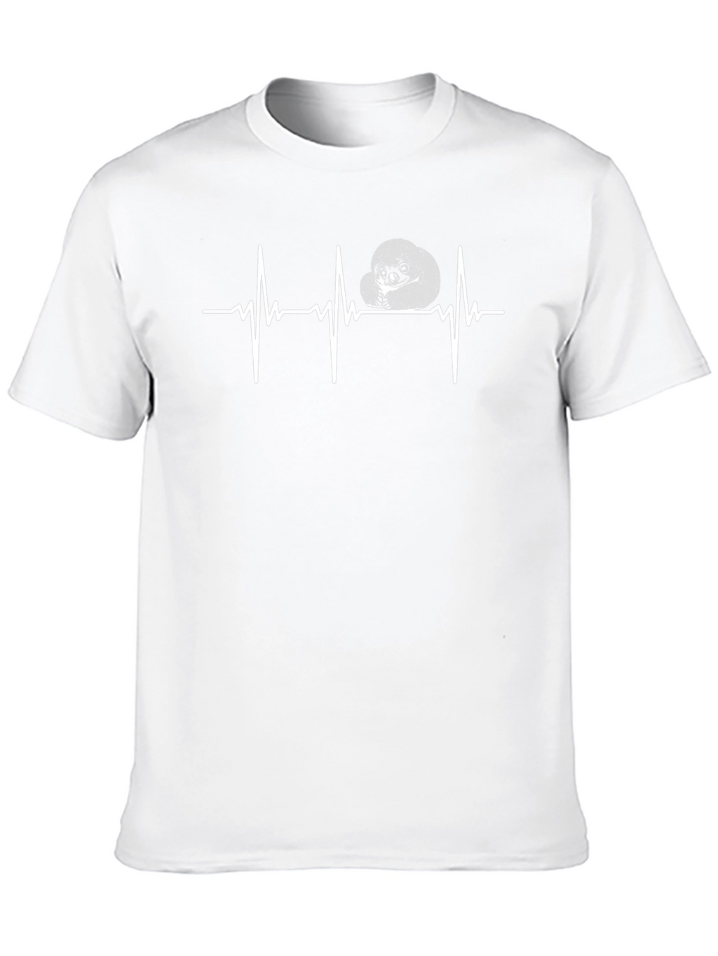 Sloth Heartbeat T-Shirt - Black Cotton Graphic Tee