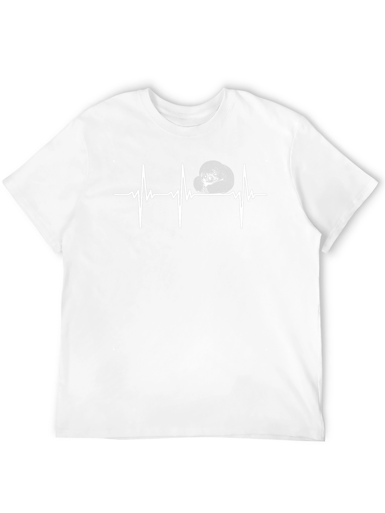 Sloth Heartbeat T-Shirt - Black Cotton Graphic Tee
