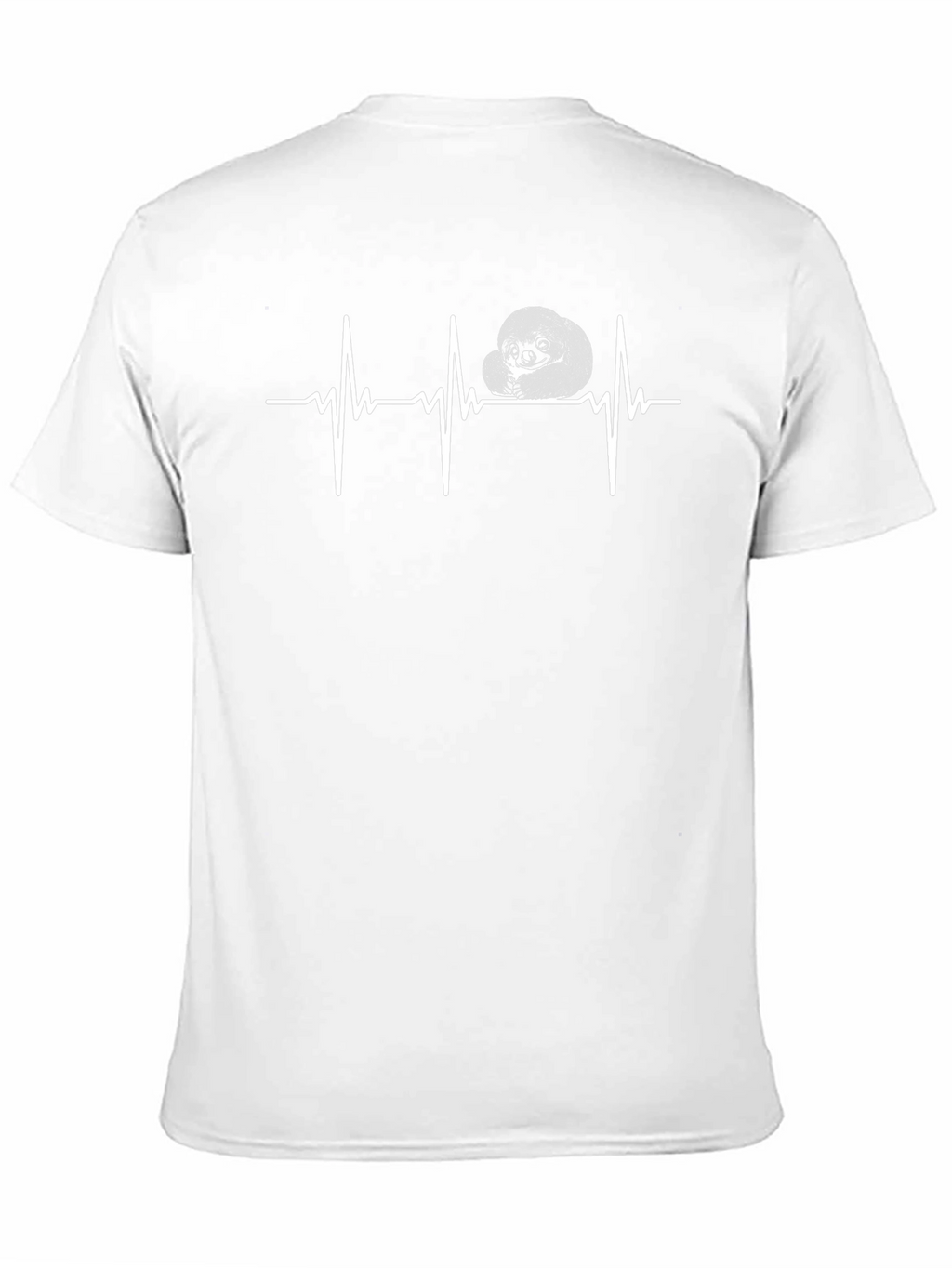 Sloth Heartbeat T-Shirt - Black Cotton Graphic Tee