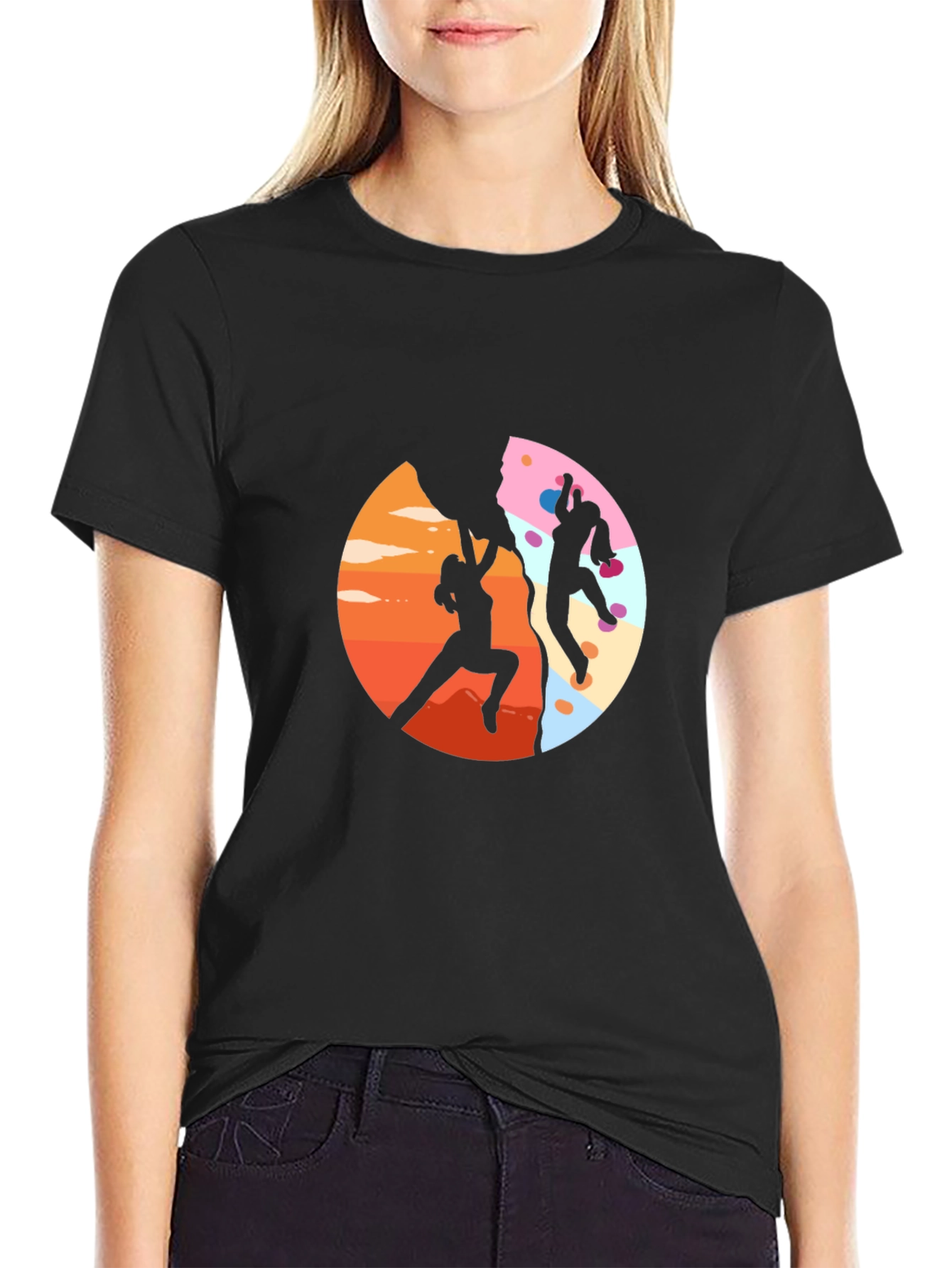 Climbing Adventure Black T-Shirt