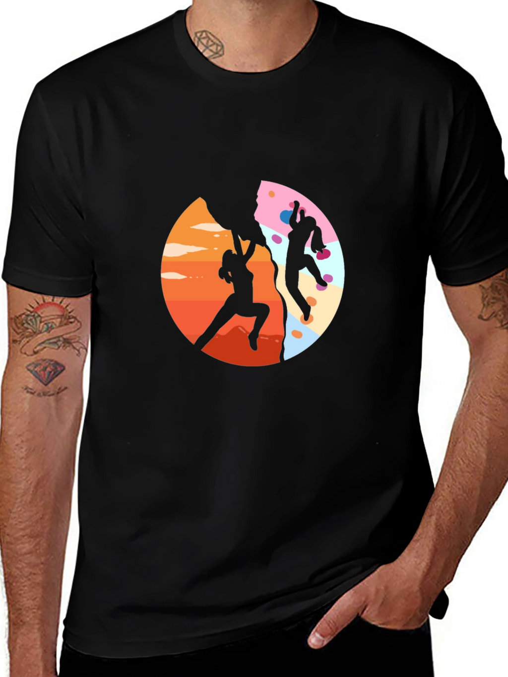 Climbing Adventure Black T-Shirt