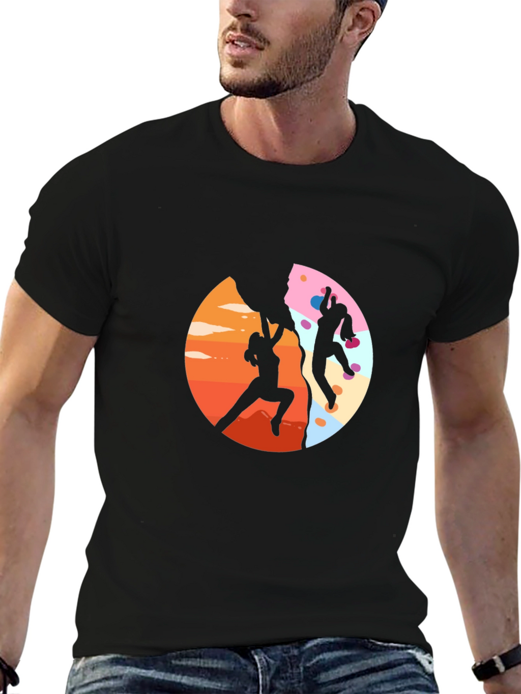 Climbing Adventure Black T-Shirt