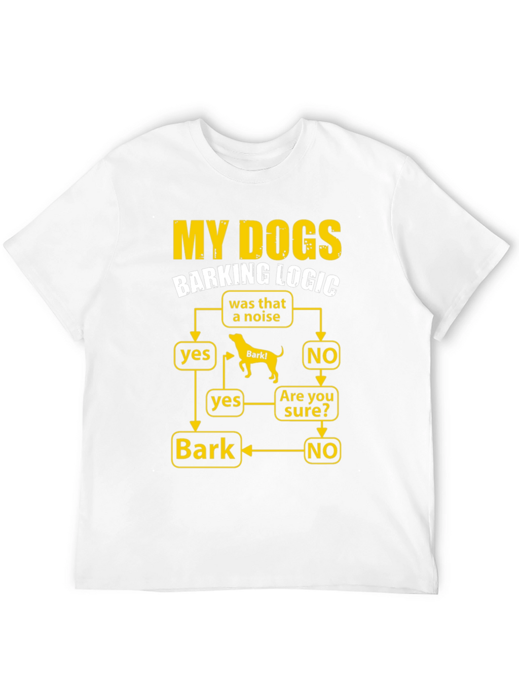 My Dogs Barking Logic Flowchart Humor T-Shirt