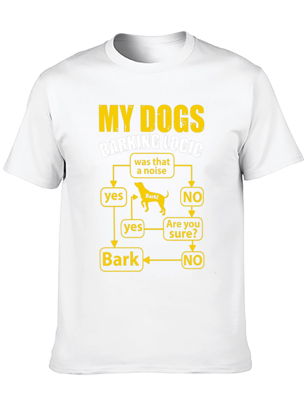 My Dogs Barking Logic Flowchart Humor T-Shirt