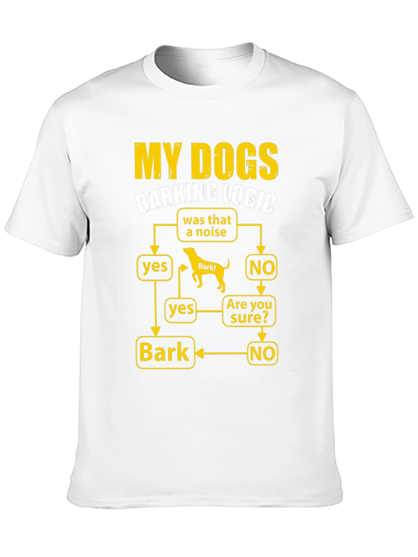My Dogs Barking Logic Flowchart Humor T-Shirt