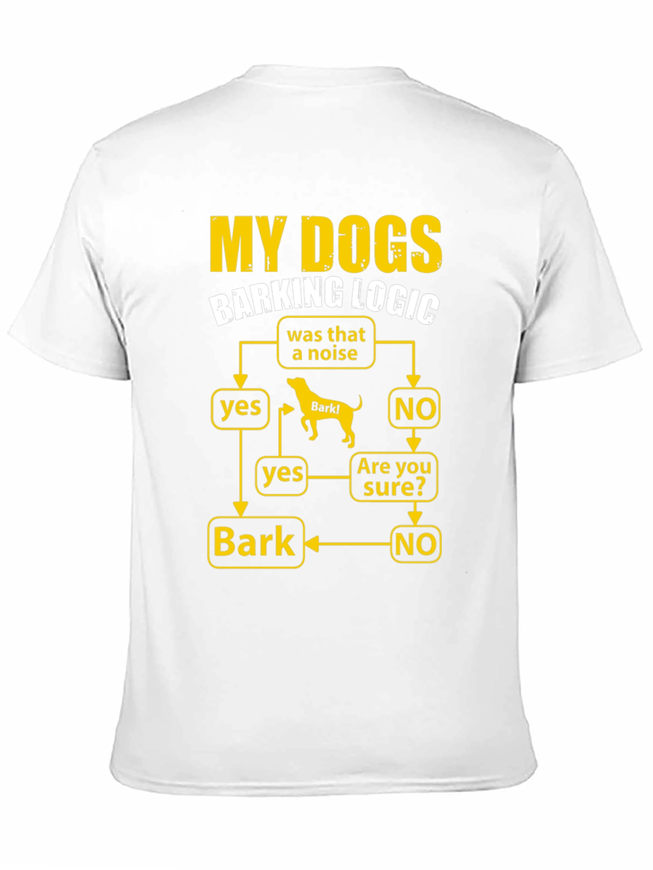 My Dogs Barking Logic Flowchart Humor T-Shirt