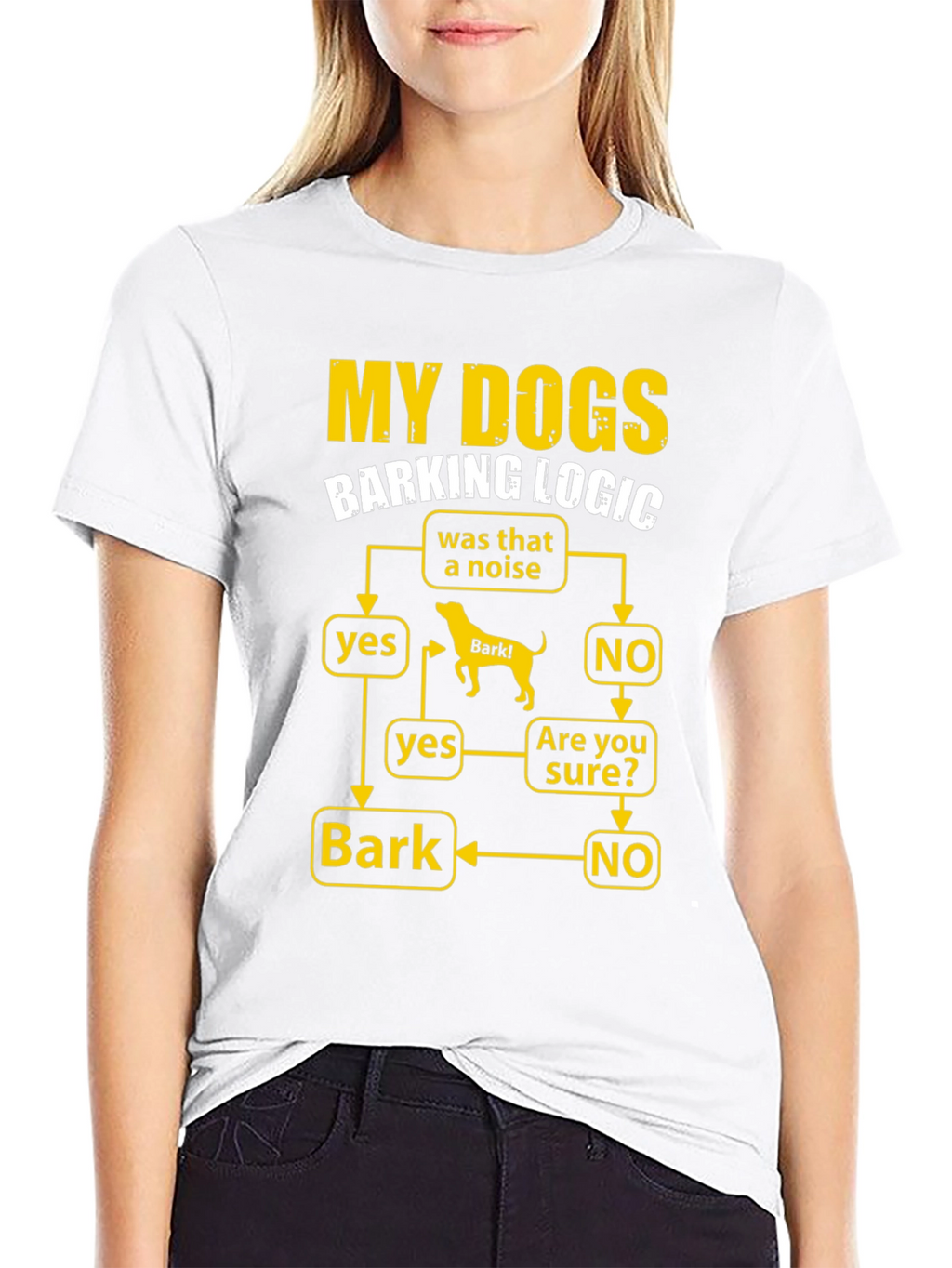 My Dogs Barking Logic Flowchart Humor T-Shirt