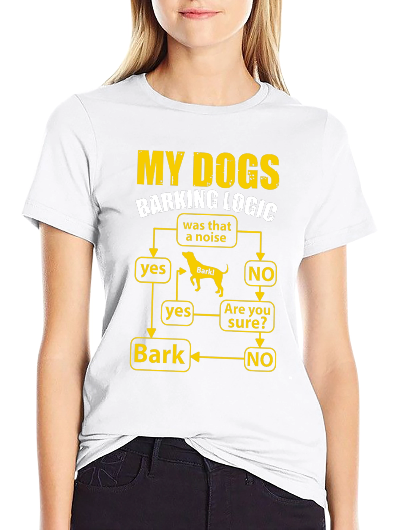 My Dogs Barking Logic Flowchart Humor T-Shirt
