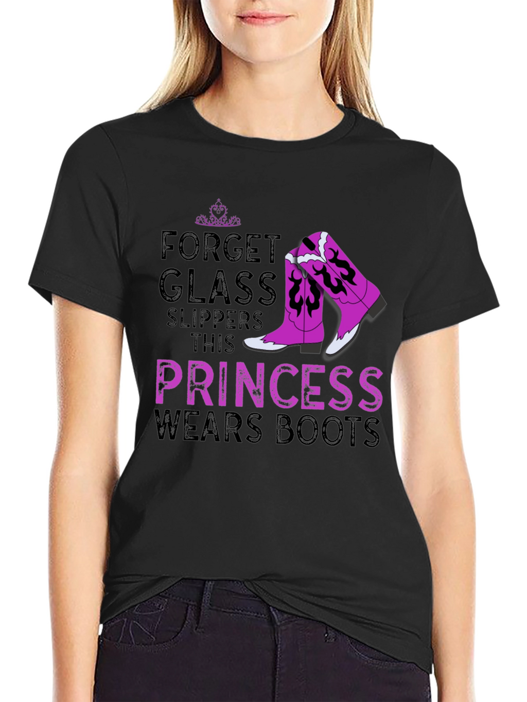 Princess Wears Boots Graphic T-Shirt
