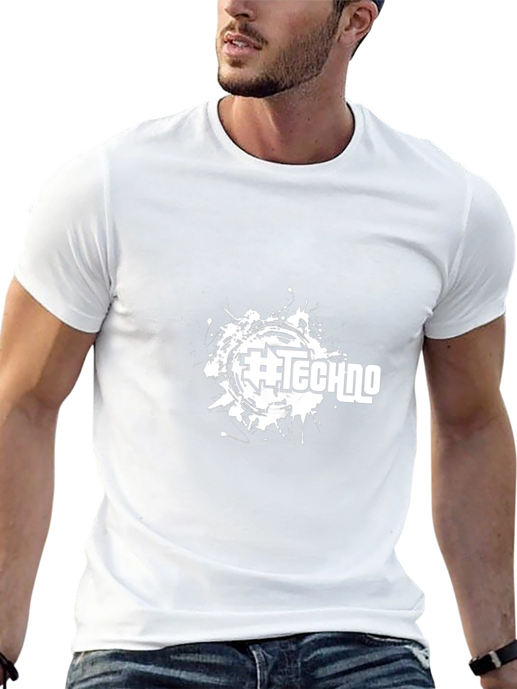 Techno Splash Black T-Shirt