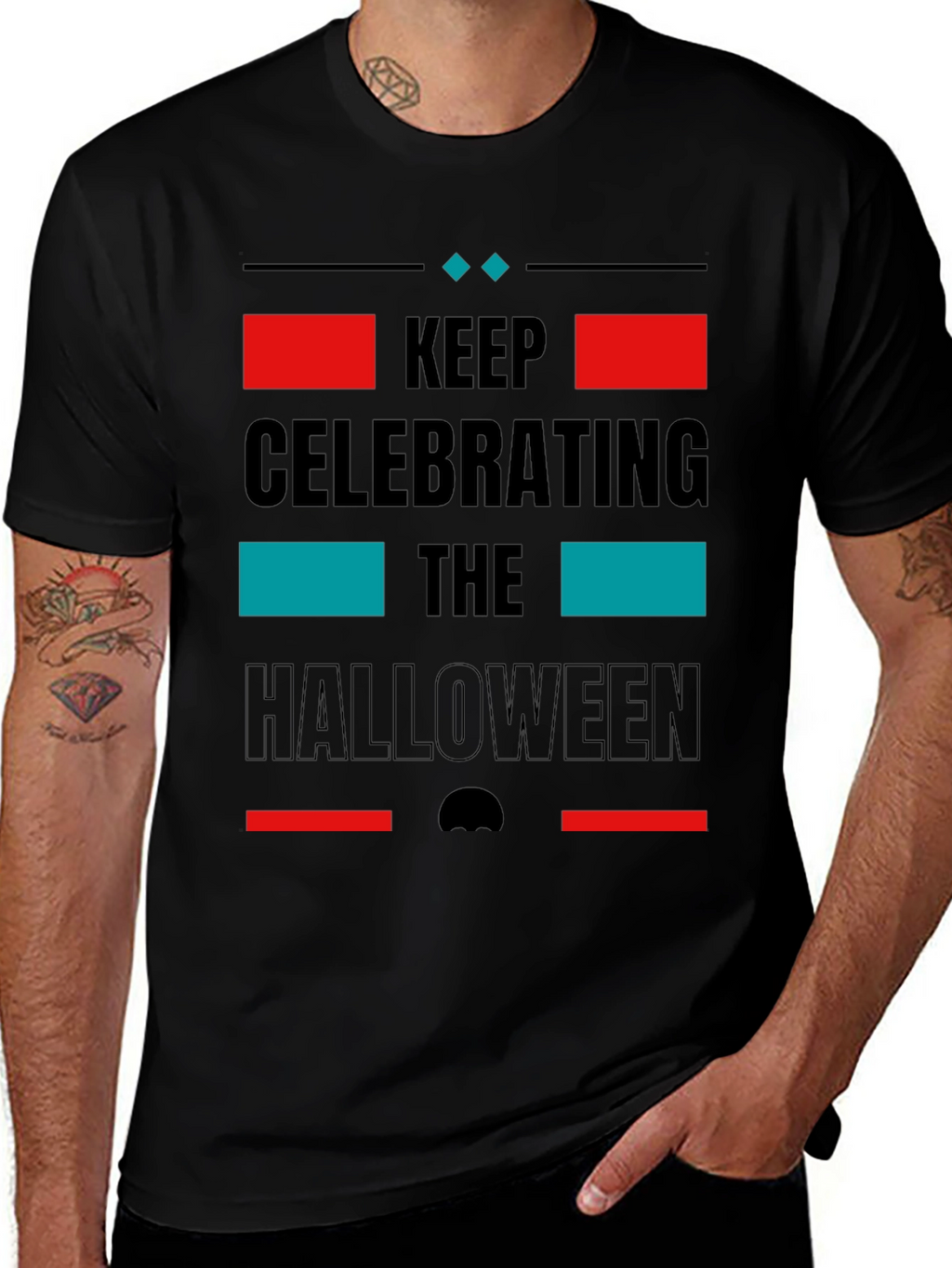 Keep Celebrating Halloween Black T-Shirt