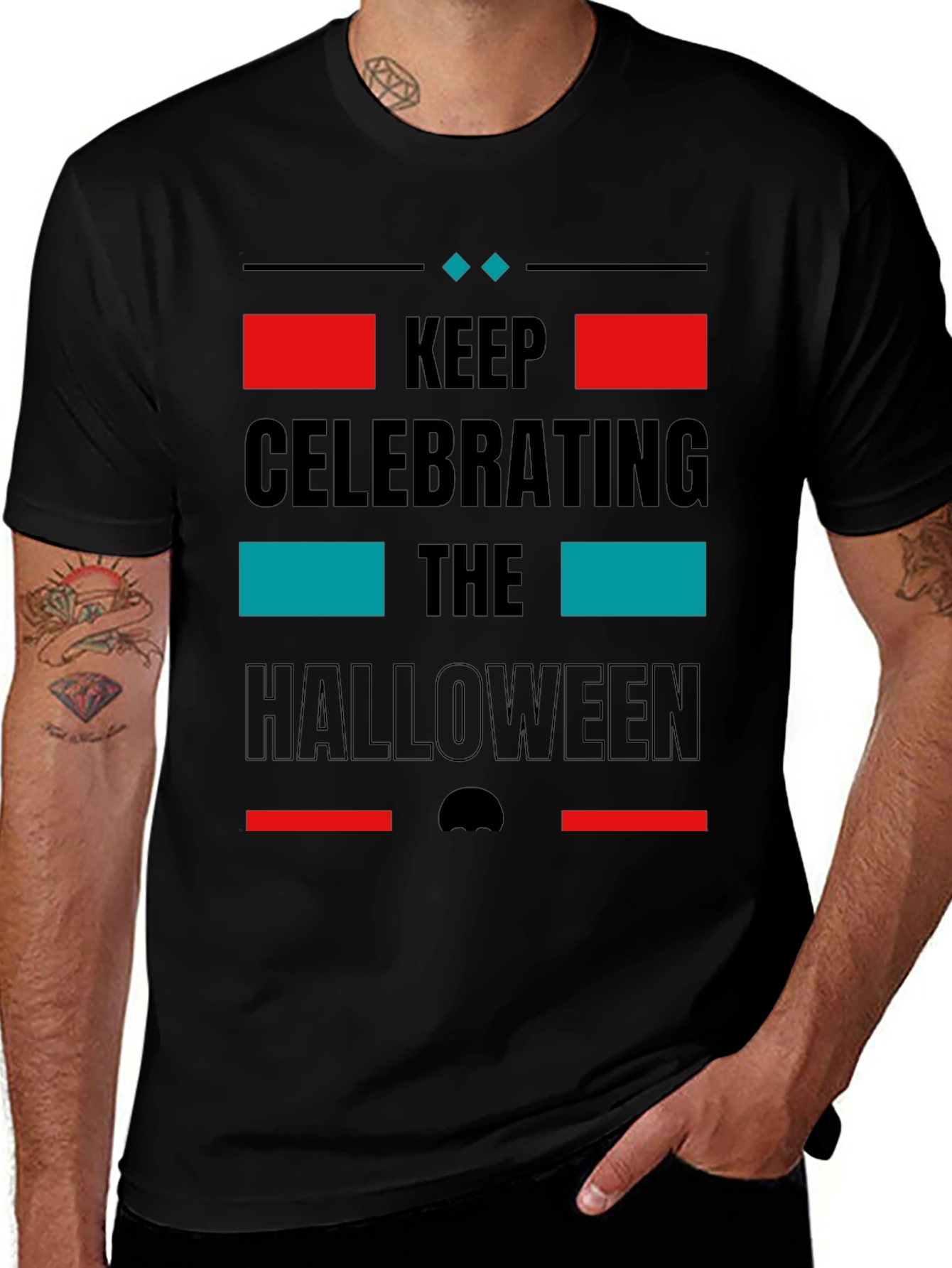 Keep Celebrating Halloween Black T-Shirt
