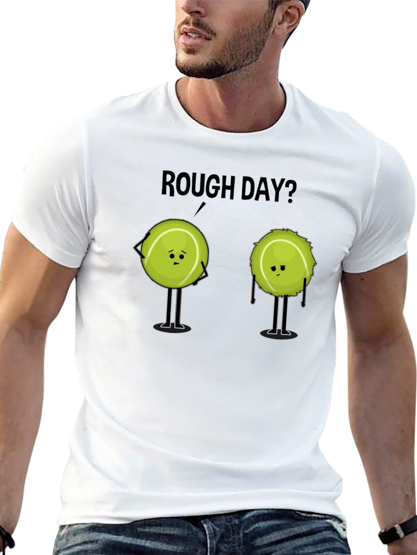 Rough Day? Tennis Ball T-Shirt - Novelty Graphic Tee