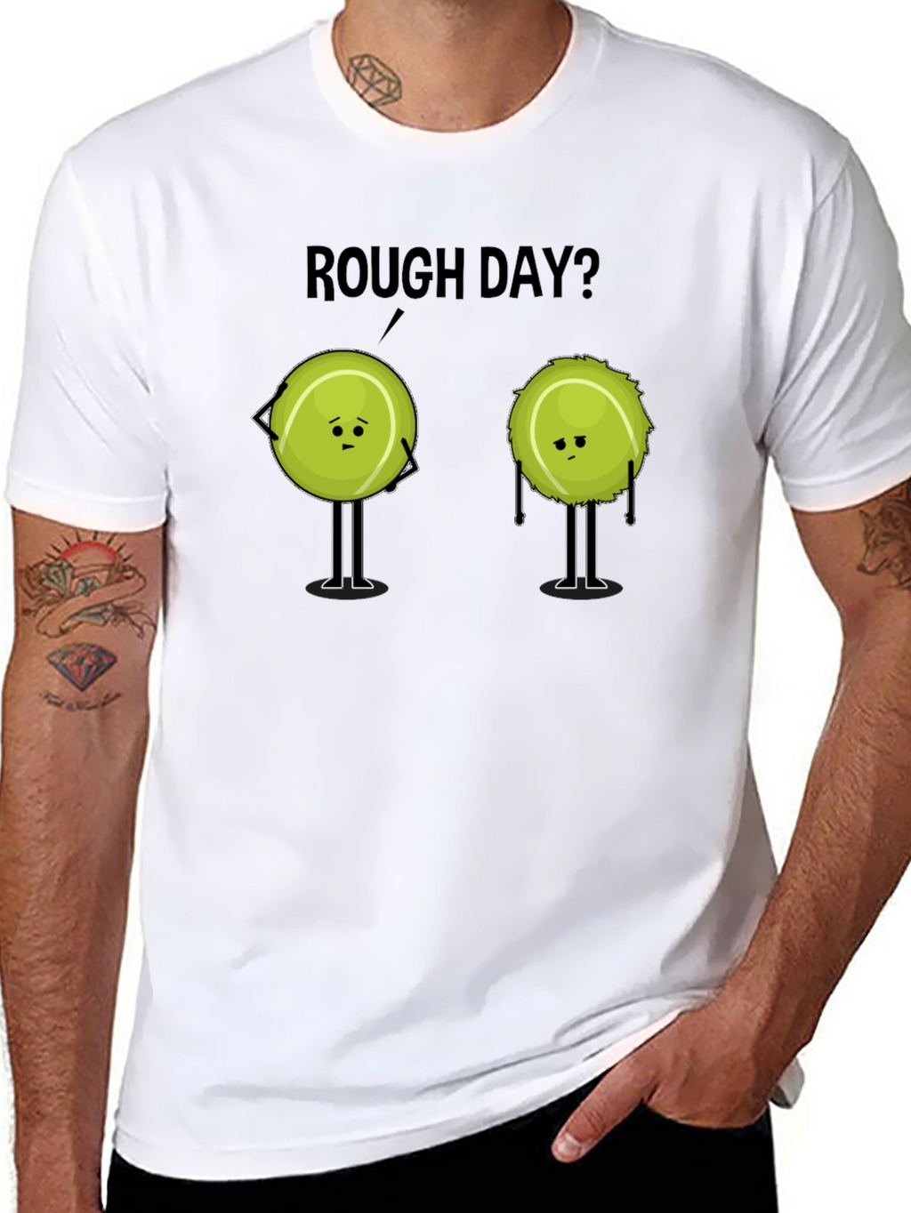 Rough Day? Tennis Ball T-Shirt - Novelty Graphic Tee